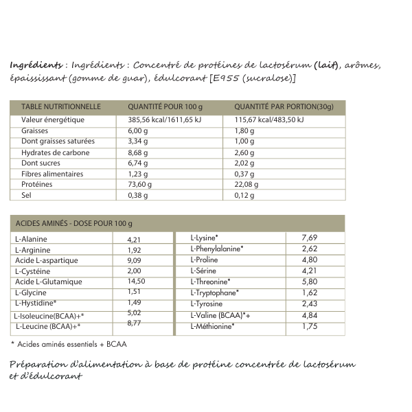 Whey Concentrate Proteine 500 g Fraise – Image 4
